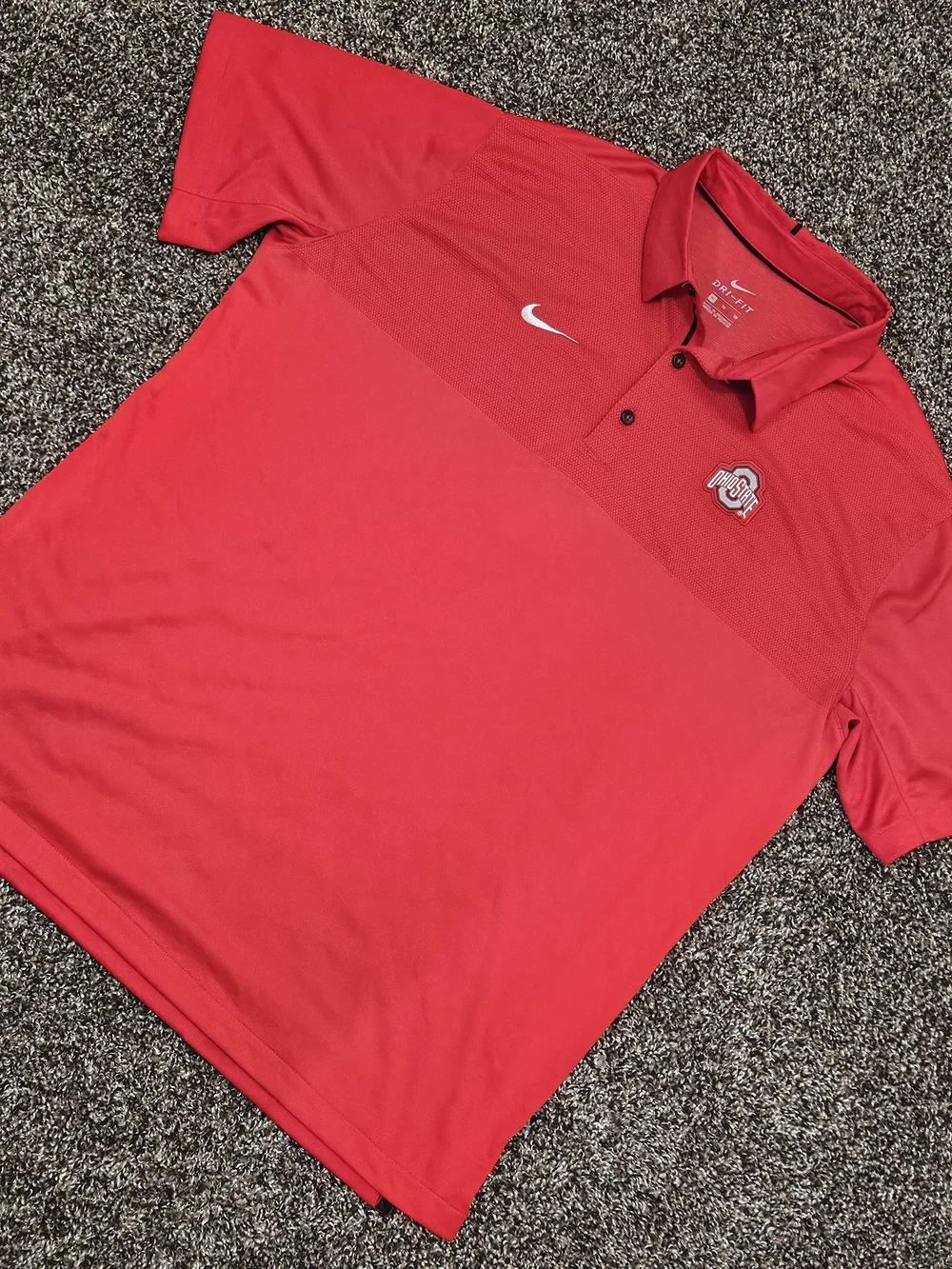 Mens Ohio State Polo Shirt Size XL Nike Dri-FIT